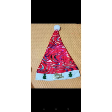 Topi natal berlampu dan tidak,Medan bisa Cod HARGA 1 BIJI