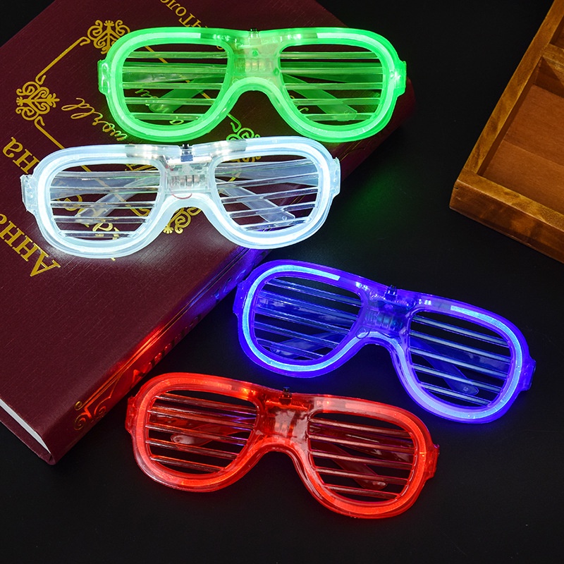 (VCM) LED Kacamata Nyala Malam Colorful Eyeglass Beauty Fashion