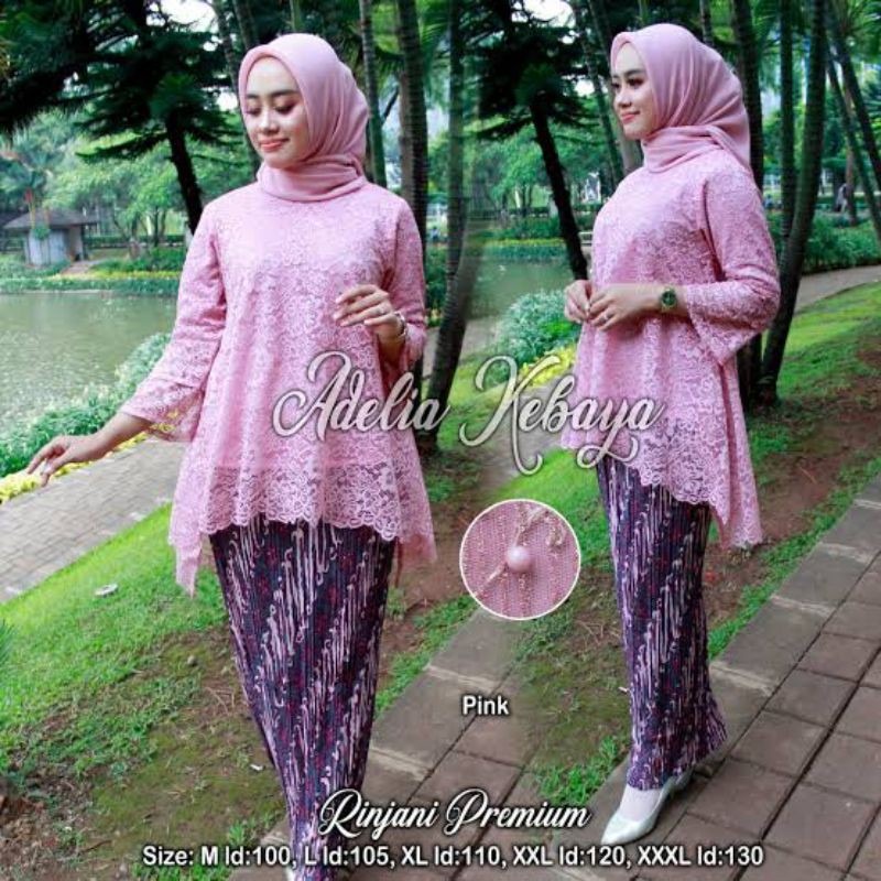 Kebaya Modern Brukat / Setelan Kebaya Rinjani Brokat Grey / SIlver dan Lainnya