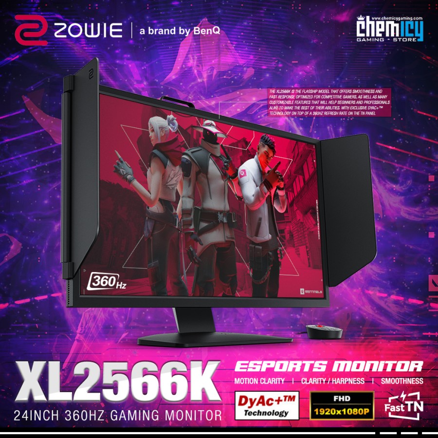 BenQ Zowie XL2566K 24.5inch 360Hz DyAc+ Full HD eSports Gaming Monitor