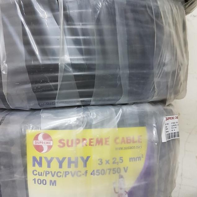 HOT SALE KABEL NYYHY NYMHY NYY NYM HY 3X2,5 3 X 2,5 2.5 SERABUT KULIT PUTIH / HITAM SUPREME ECERAN