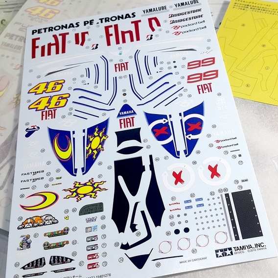 DECAL ROSSI ORIGINAL TAMIYA #DIECAST #MINIATUR #MOTOGP