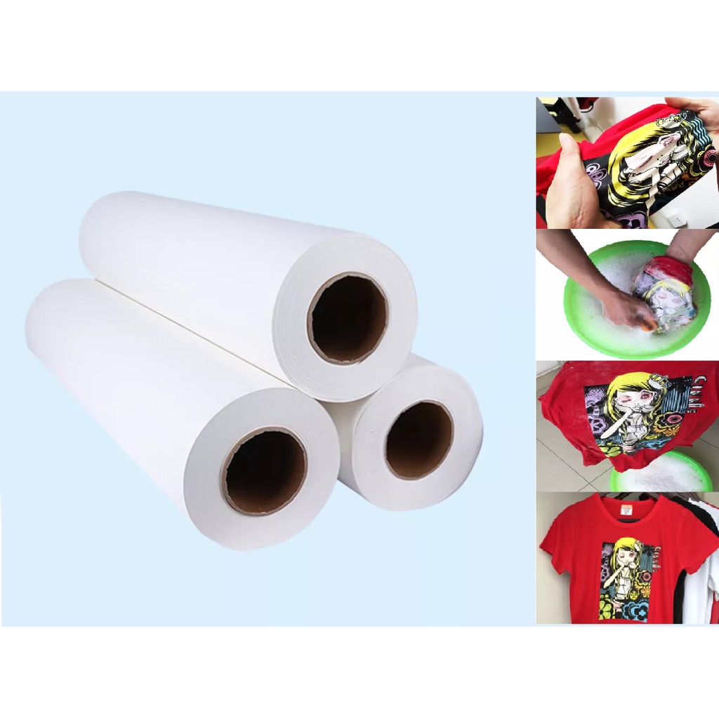 

Kertas Transfer Sublim Untuk Sublimasi Mesin Digital Printing Gramasi 53g Ukuran 1.52m x 200m
