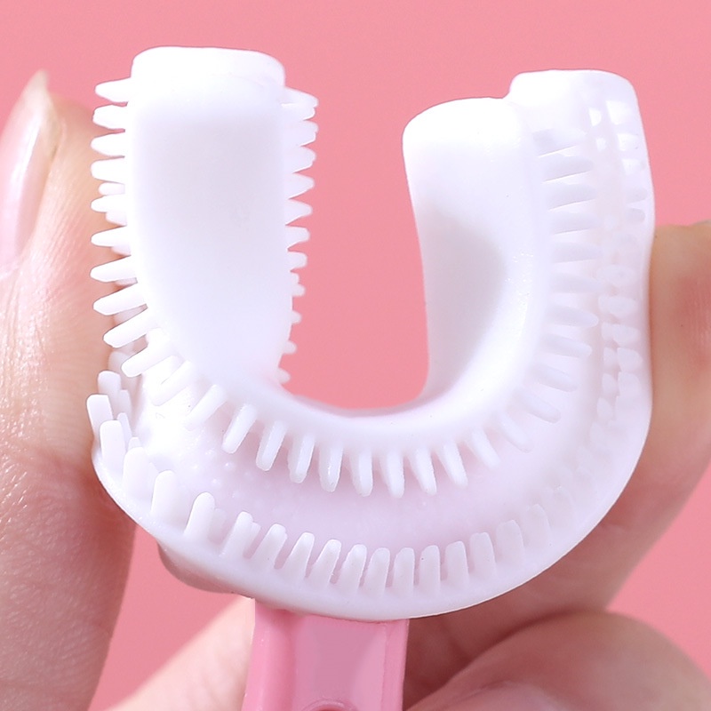 (BOW) Sikat Gigi Bayi Bentuk U Shape Dengan Bahan Silikon Tooth Brush Baby