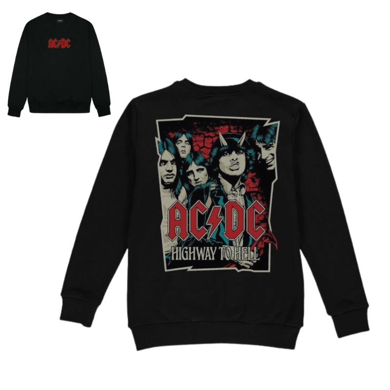 Sweater Crewneck Metal KREATOR Pria &amp; Wanita Distro Original Fleece Tebal Hitam Premium