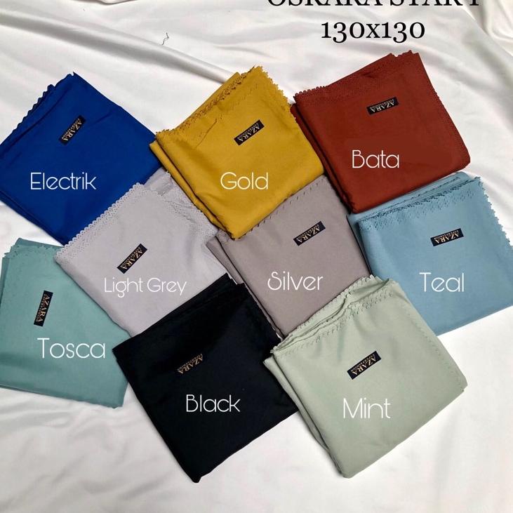 ( 130cm x 130cm ) VOAL MIRACLE LASER - Jilbab Syari Jumbo Voal  non waterproof AZARA Oskara grosir ‑