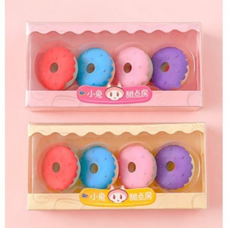 

Penghapus Pensil Karakter Sweet Shop Donut Set 4pcs