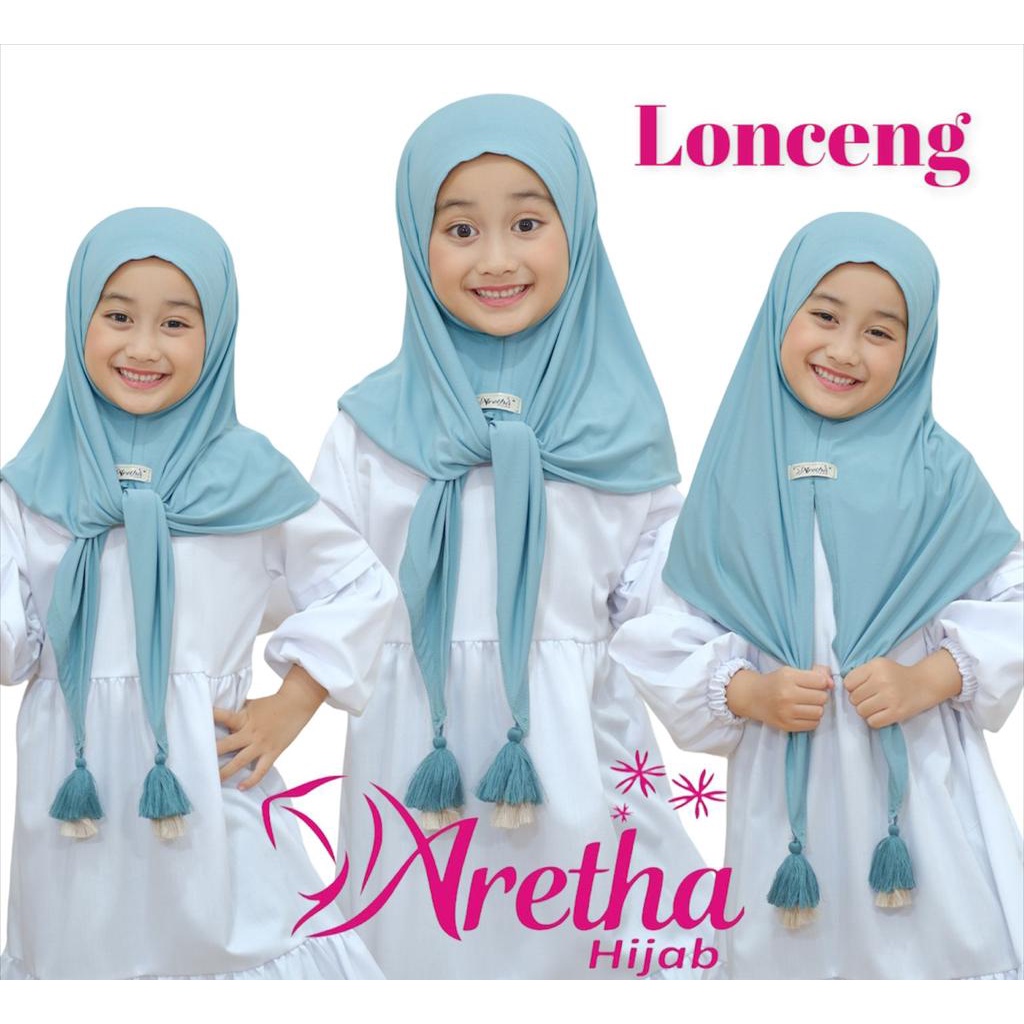 HIJAB INSTANT SEGITIGA LONCENG KIDS ORI ARETHA