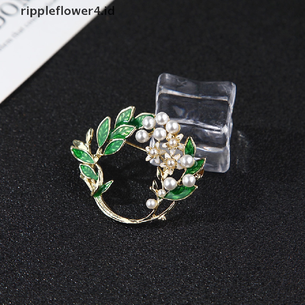 {rippleflower4.id} Fashion Bermutu Tinggi Menetes Glasir Glasir Lily Of The Valley Mutiara Imitasi Bros Gardenia Bros Kreatif Sederhana Aksesoris Wanita~