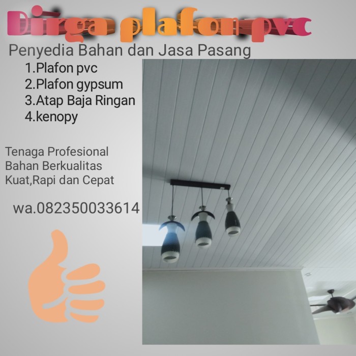 plafon pvc Putih dop