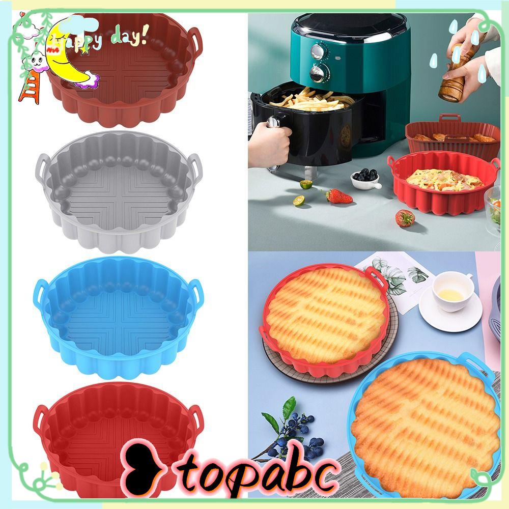 Top Round Silicone Pot Replacement Cooking Reusable AirFryer Aksesoris Baking Basket