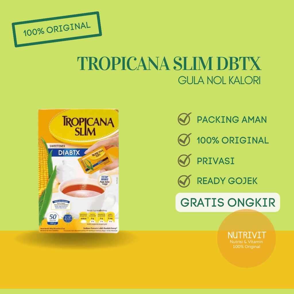 Tropicana Slim Sweetener Diabtx 50 Sachet - Pemanis untuk Diabetesi