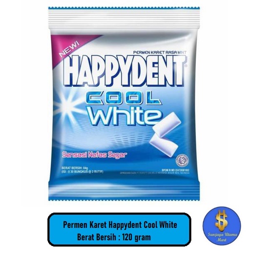 

Permen Karet Happydent White Cool White 120gr-Happydent White Permen Karet