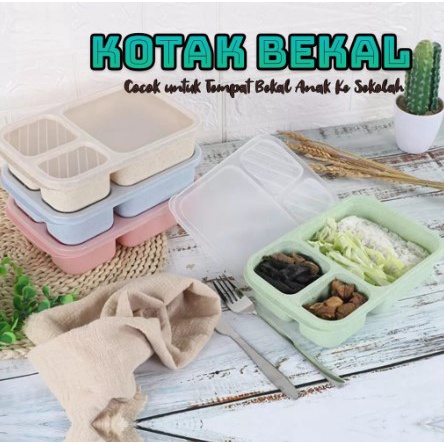 Tempat Makan Kotak Bekal Microwavable Lunch Box Kotak Makan Anak