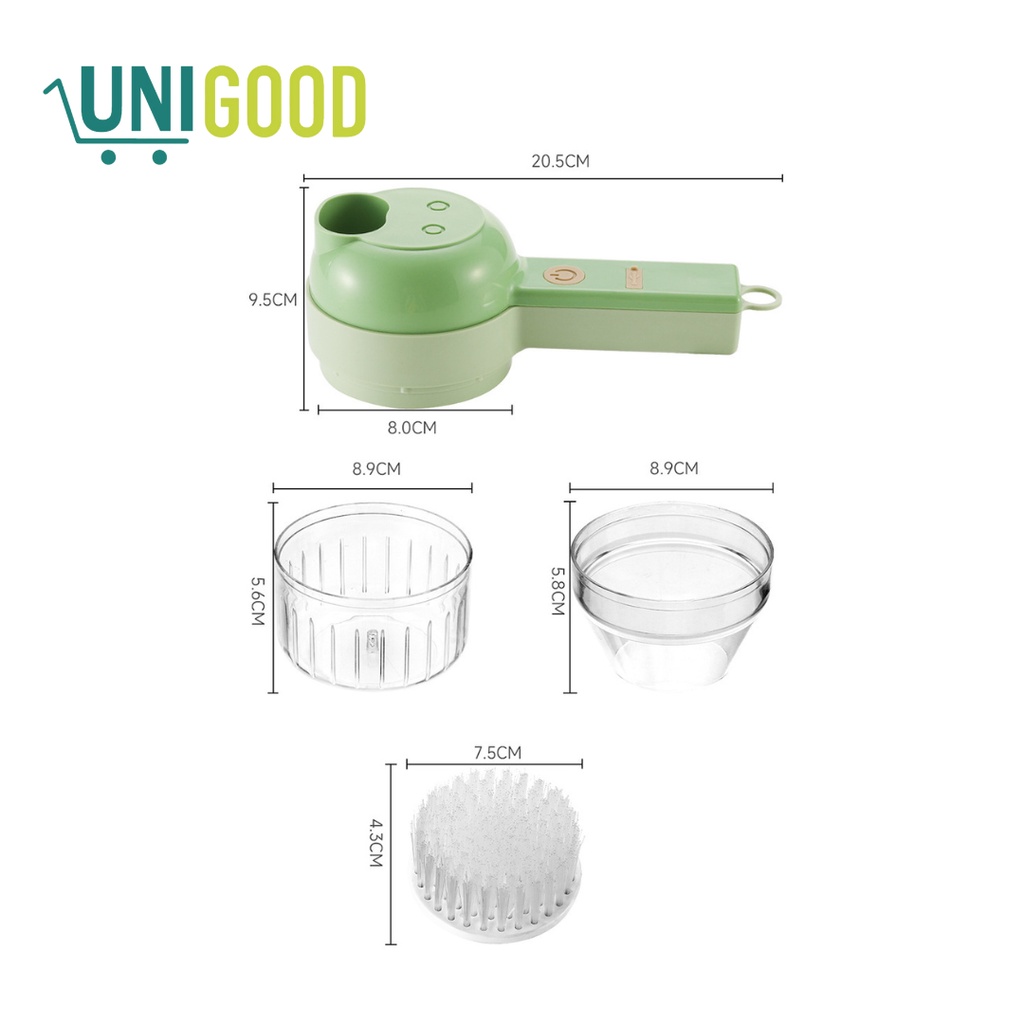 UNIGOOD - 4in1 Portable Vegetable Chopper Blender Wireless Multifungsi