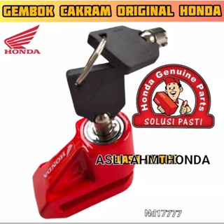 Kunci Gembok Cakram Original AHM Honda Pengaman Anti Maling Kendaraan Sepeda Motor