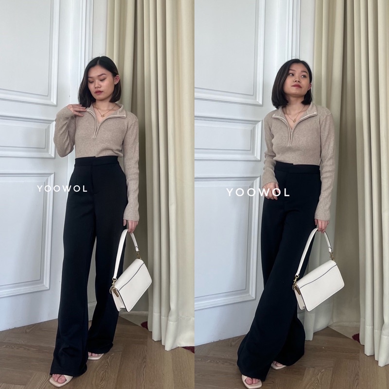 Amara Pants/Celana Basic Highwaist/Kulot Highwaist