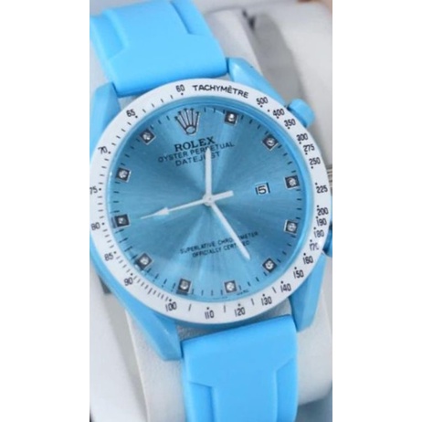 Jam Wanita RoleK Rubber /Jam Tangan Cewek Anti Air Murah