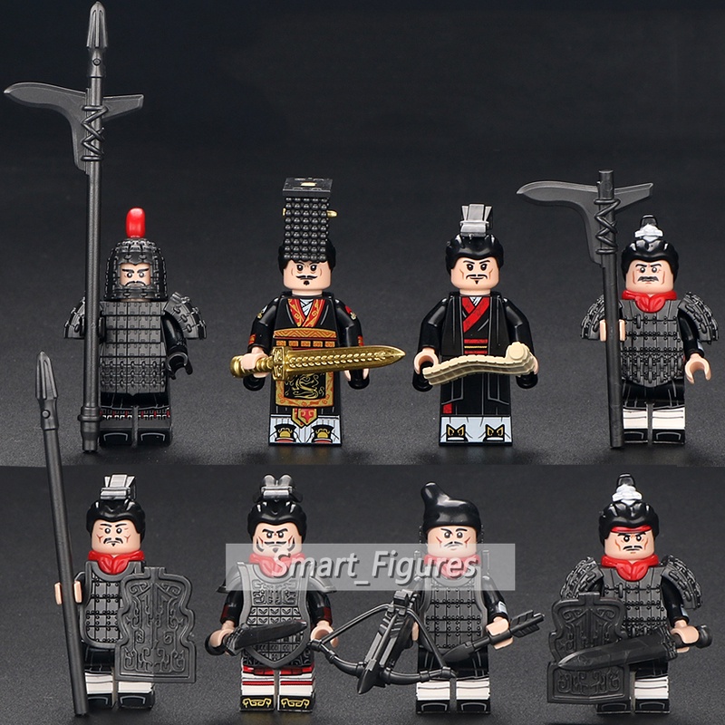 Minifigures Tentara Cina Kuno Dinasti Sejarah Qin Terracotta Army Chu-Han Kontroversi Mainan Hadiah Angka Mini