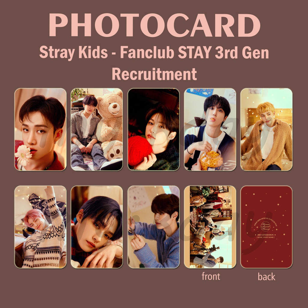 PC-1108, Photocard Stray Kids Fanclub STAY 3rd Gen Recruitment 2 sisi