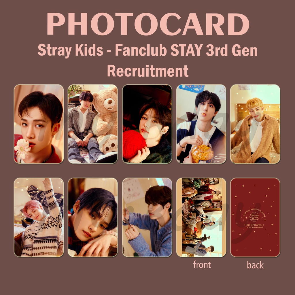 PC-1108, Unofficial Photocard Stray Kids Fanclub STAY 3rd Gen Recruitment 2 sisi