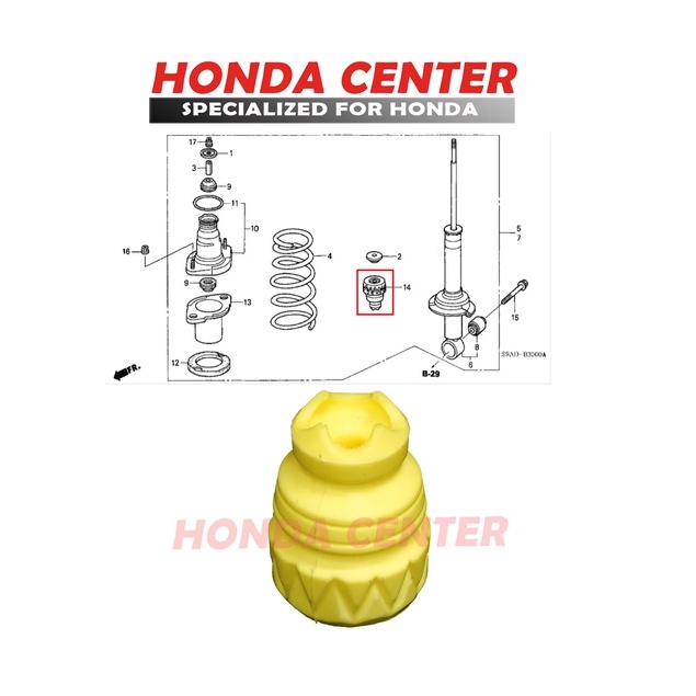 Karet rubber stopper shock breaker karet anti kandas shock karet dumper shock belakang CRV STREAM 2002 2003 2004 2005 2006