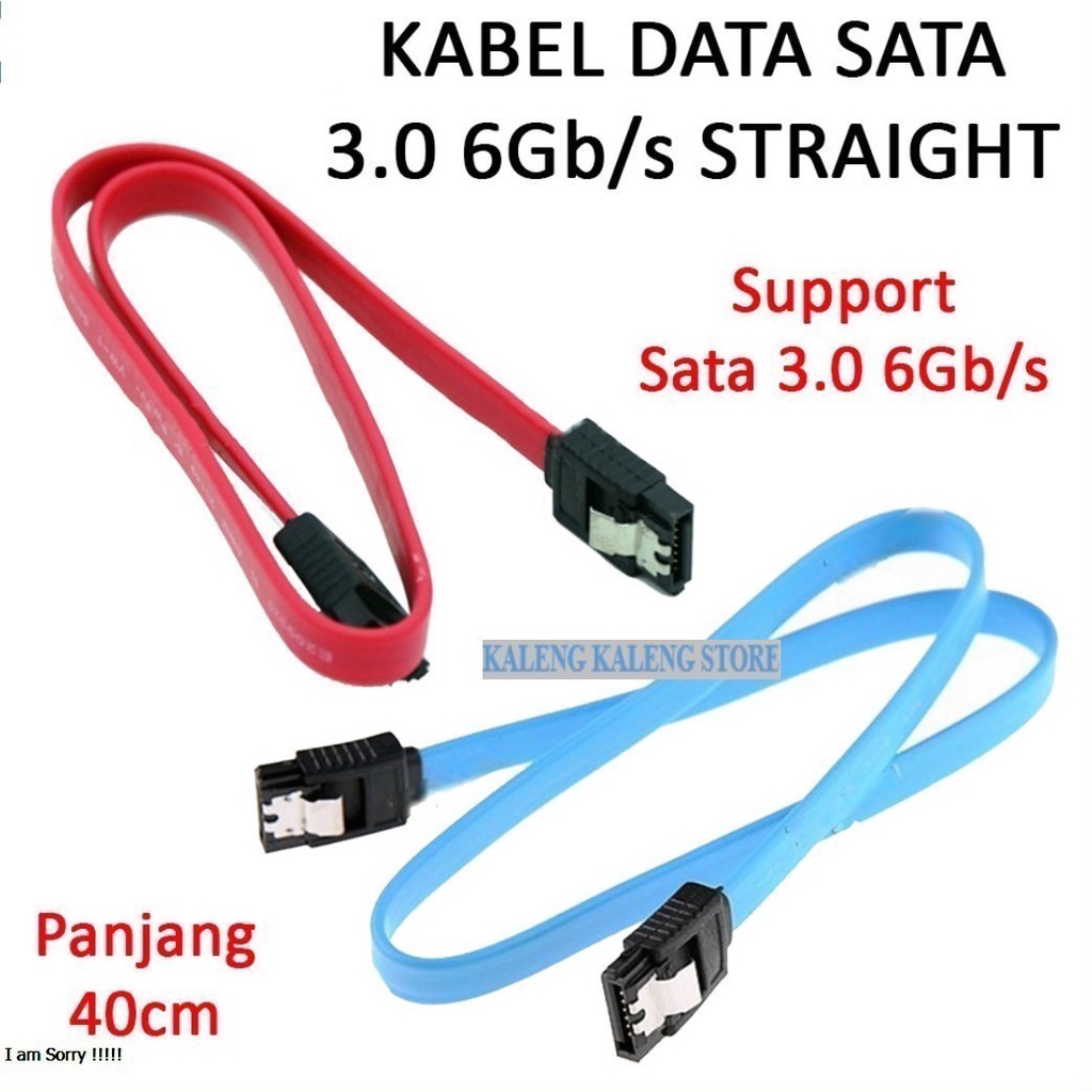 Kabel Sata III 6Gbps Model Klip pengunci - Kabel Sata Hardisk PC - Kabel HDD - Kabel Hardisk - Kabel