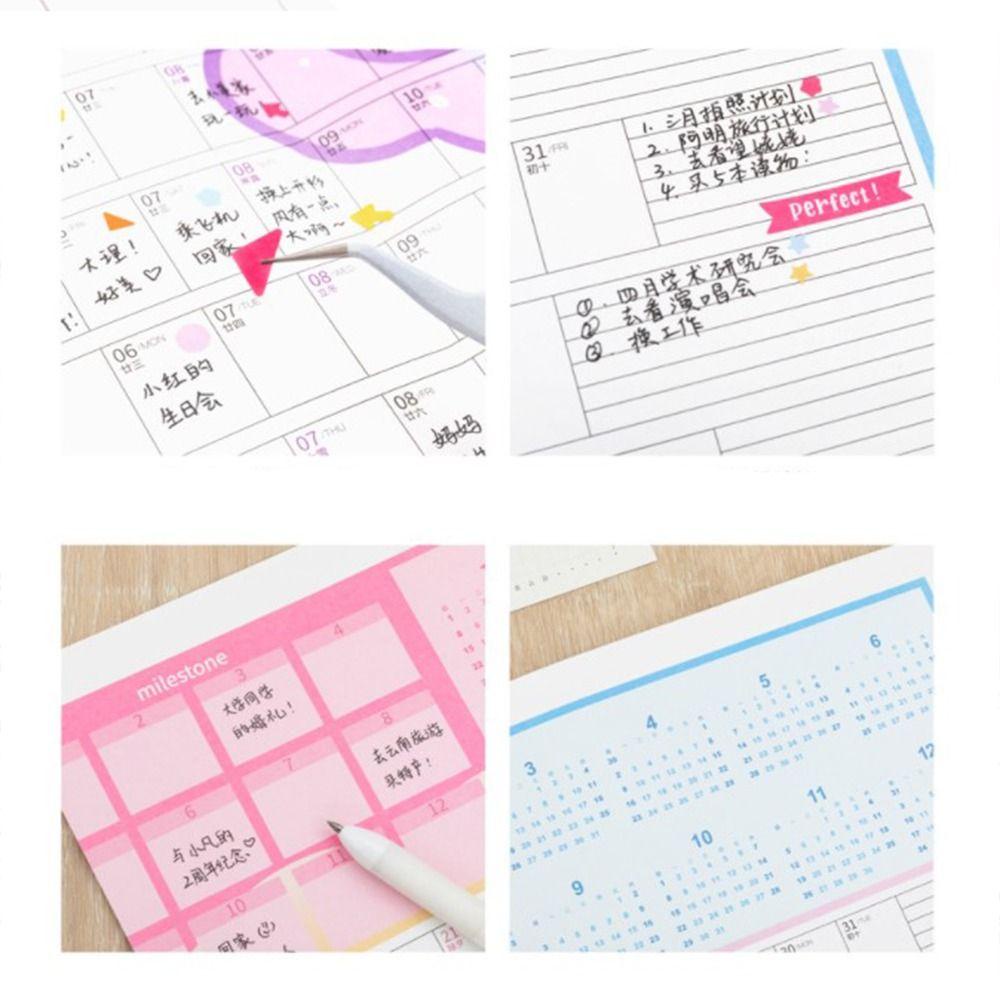 Mxbeauty Planner 365hari Dengan Stiker Kartun Pengatur Waktu Kamar Alat Tulis Siswa Budidaya Habit 2023jadwal Tahunan