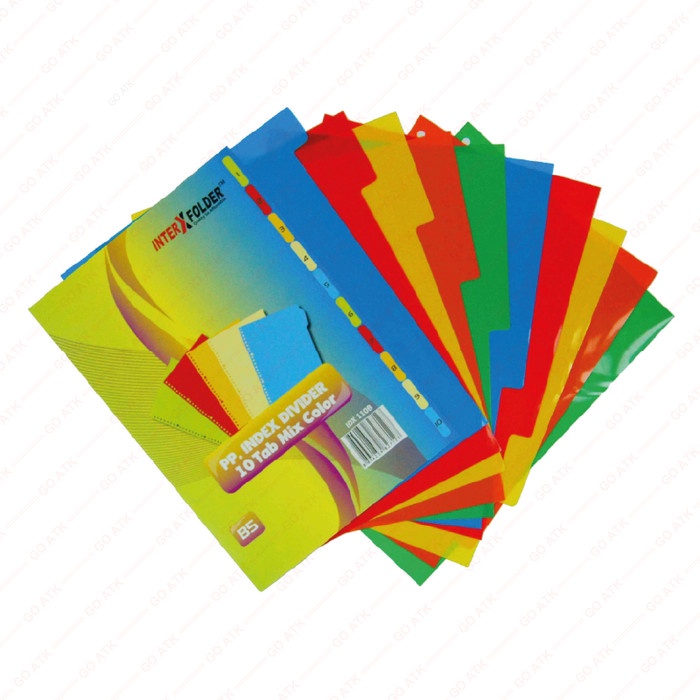 

DIVIDER PLASTIK B5 ISI 10 INDEX TAB POLOS BINDER NOTE 26 LUBANG RING