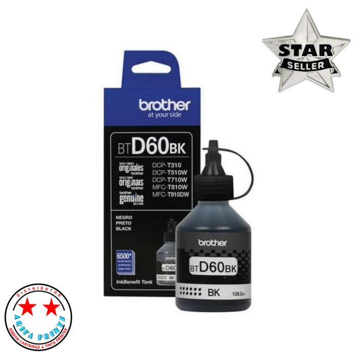 Tinta Brother Btd60 Bk Original Black Btd 60 Bk Dye Ink
