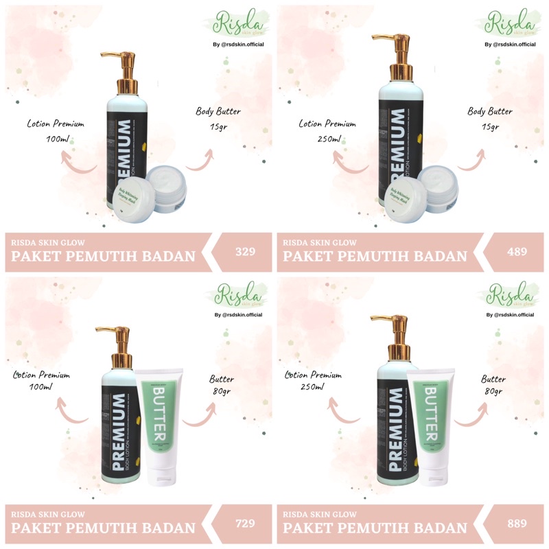 RISDASKINGLOW PAKET HEMAT PEMUTIH BADAN RSD With premium body lotion