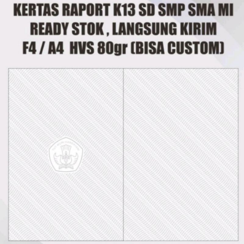 

Kertas Raport Custom SD SMP SMA MI