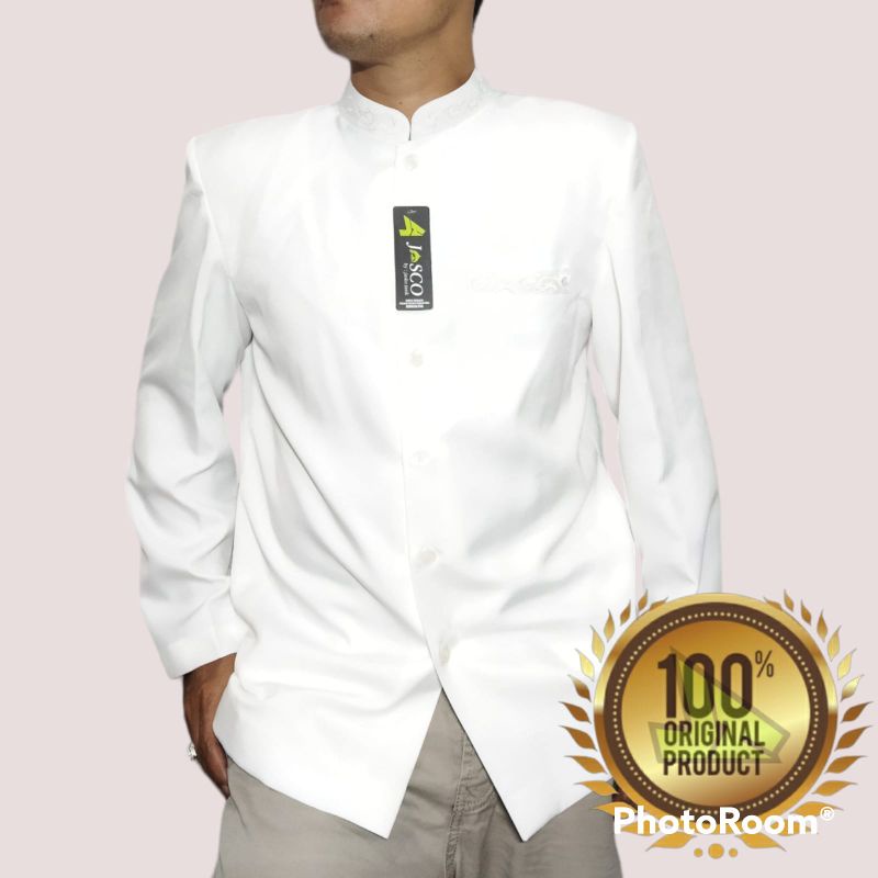 Jasko Tasik senada putih tulang KS by Jasco tasik Baju koko Jasko muslim pakaian pria kekinian