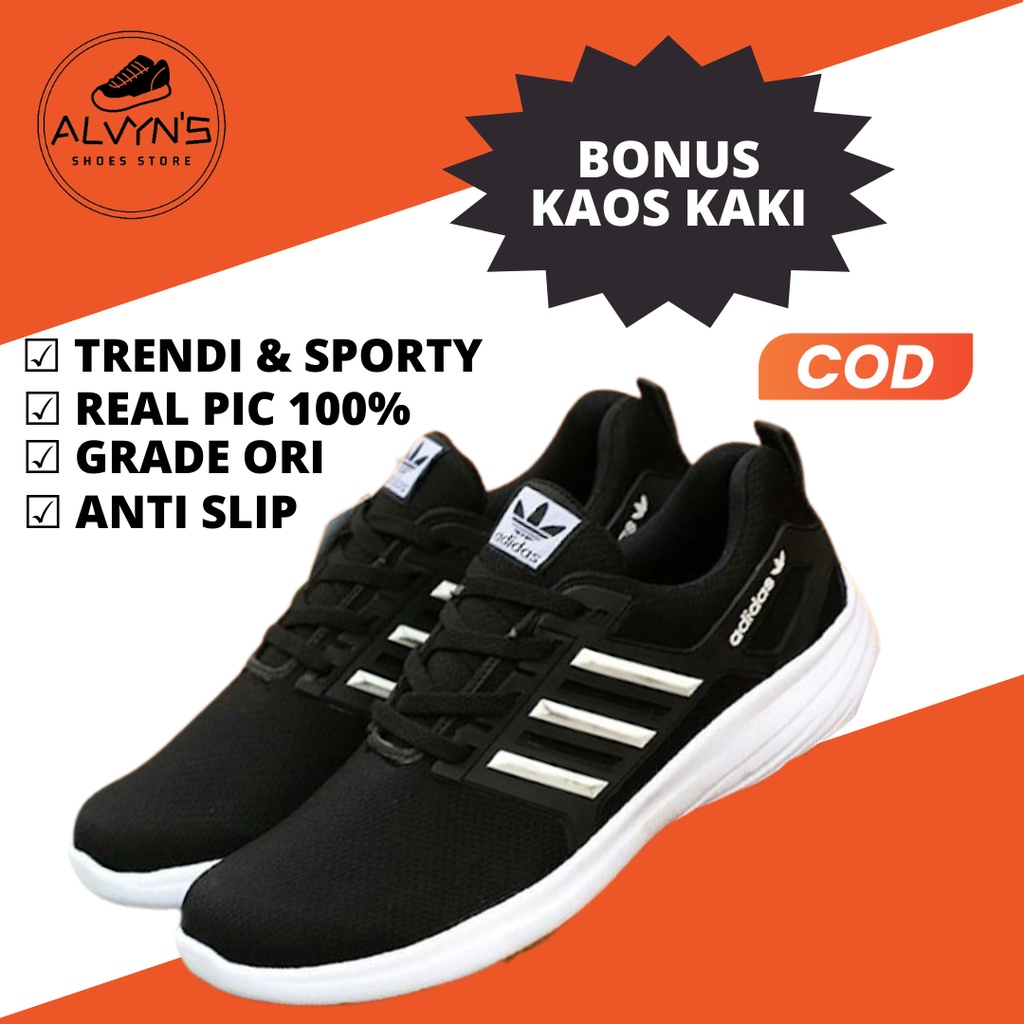 Sepatu Sneakers Pria Sepatu Adidas Karet Running Grade Ori Vietnam Premium