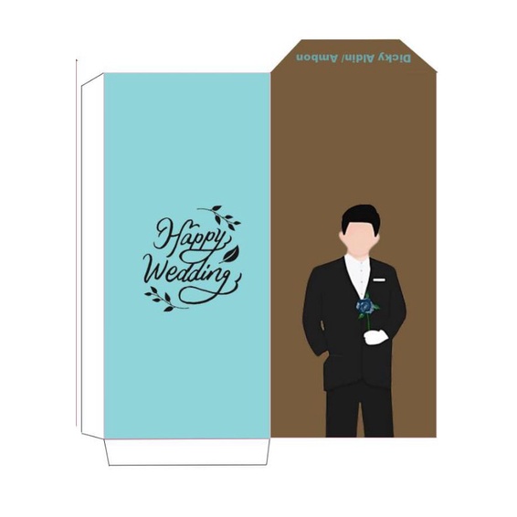 

Amplop Angpao Wedding Pernikahan Pria Panjang | Custom/ Template