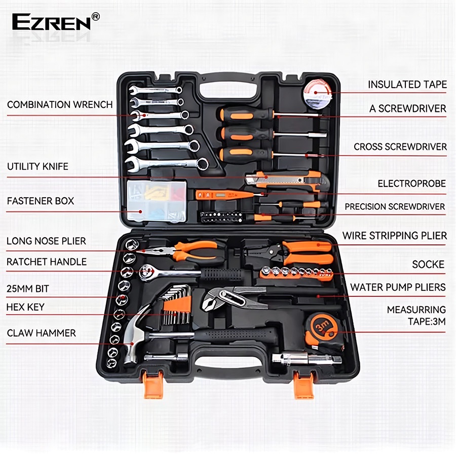 Ezren EZ-4002 Tool Kit Set 131 in 1 Lengkap Toolkit Toolbox Kit Home