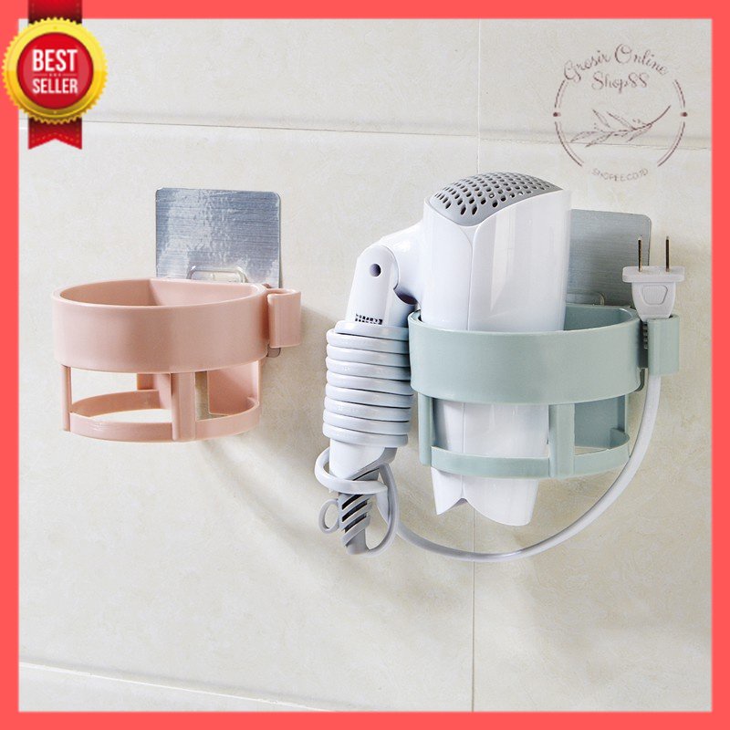 GOS -H309- Gantungan Hair Dryer - Gantungan Tempel Hair Dryer Tanpa Paku - Holder Tempel