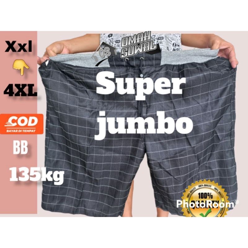 CELANA PENDEK TARTAN SUPER JUMBO KINGKONG UKURAN 37 38 40 44 sampai 50 Allsize  celana untuk dewasa sampai jumbo super jumbo kingkong