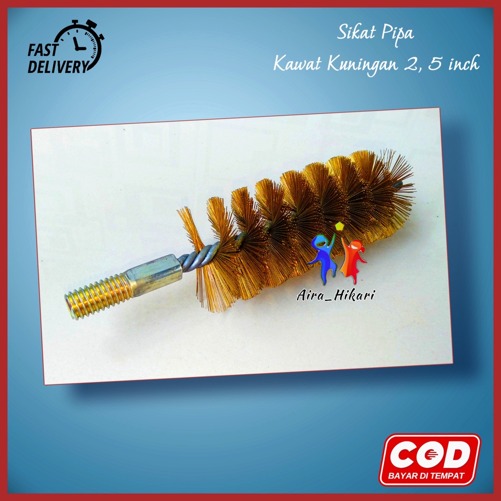Sikat Pipa 2,5 Inch  Kawat asli kuningan