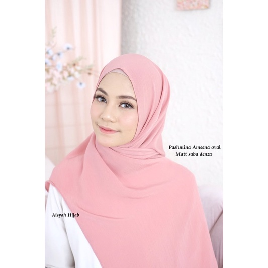 Grosir hijab Pashmina Ameena Oval Aisyah Jilbab Polos Jilbab Pashimna Terlaris Termurah
