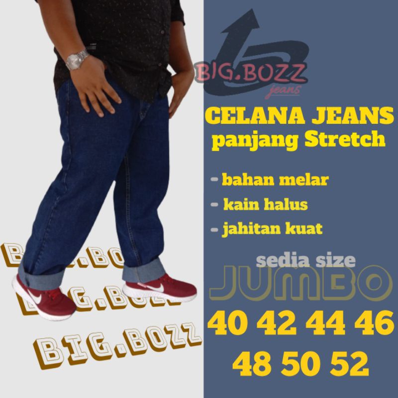 CELANA JEANS PANJANG PRIA JUMBO MELAR