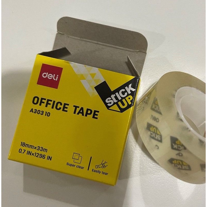 Isolasi DELI Transparan - Office Tape EA30310