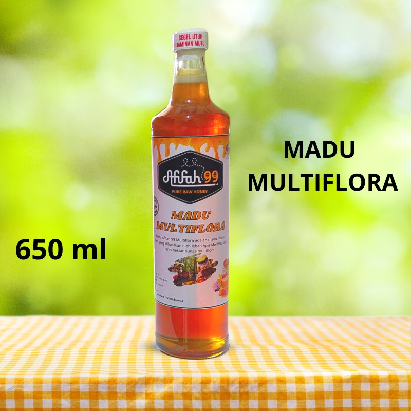 

Madu Afifah 99 - Madu Murni Asli Nektar Multiflora 650 ml - Madu Multiflora Grade A 100% Alami Pure Natural Raw Honey