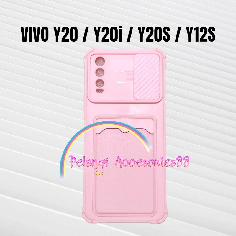 CASE VIVO Y20 / Y20S / Y20i / Y12S CASE SOFTCASE SLEDING WARNA WARNI SLOT CARD