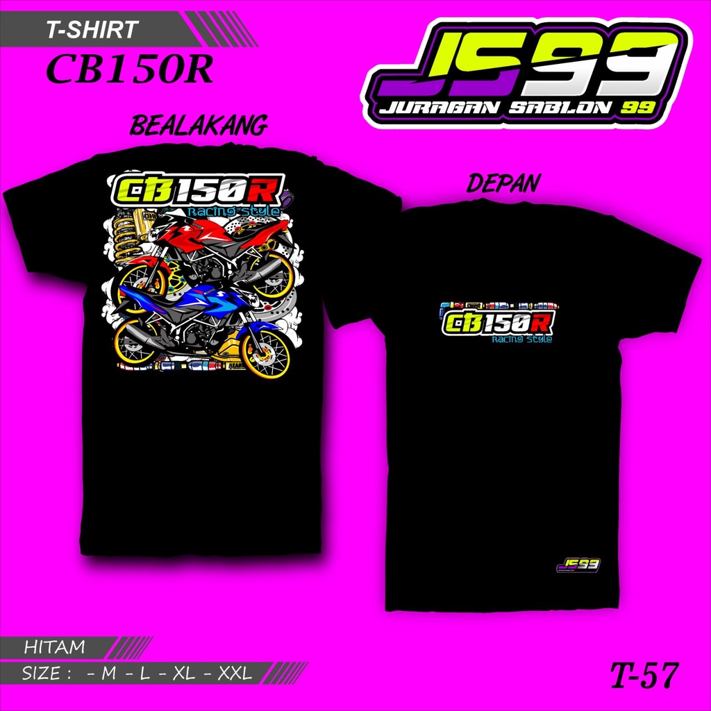 KAOS CB 150 R New Promo T-Shirt / Kaos Oblong / Kaos Distro /Kaos CB 150 R /Full cotton 30s DESIGN J
