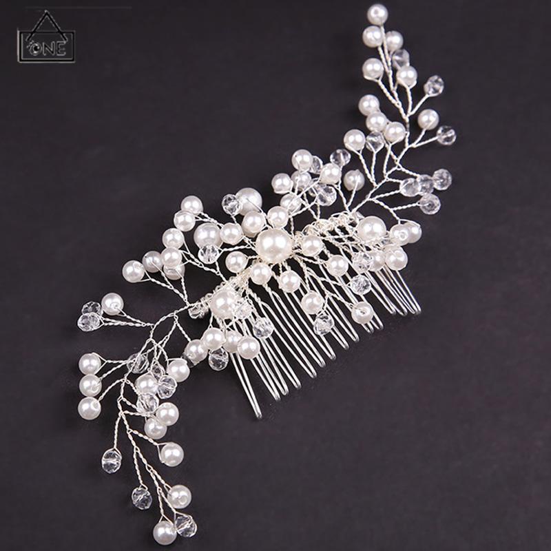 COD❤️Hairpin Tusuk Konde Bunga Korea Wanita Dan Anak Klip Samping Kartu Rambut Kristal Mutiara Aksesoris Pernikahan Hiasan Kepala Bridal Wedding Hair Comb