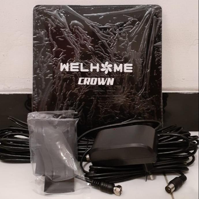 Antena Digital TV Semua Siaran Indoor &amp; Outdoor Welhome WH-ANT8001 | Welhome WH-ANT8001 Antena TV Super Jernih Full HD | Antena Digital Analog Dalam Dan Luar Ruangan Kabel 10 Meter antena tv digital /antena digital tv semua siaran | FMS