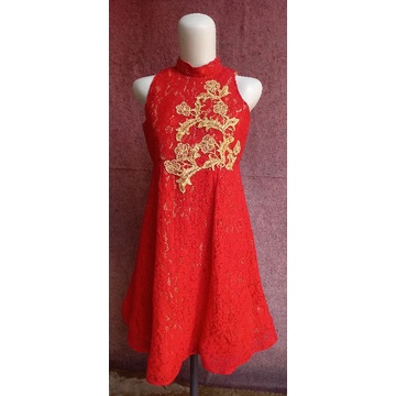 dress brokat preloved