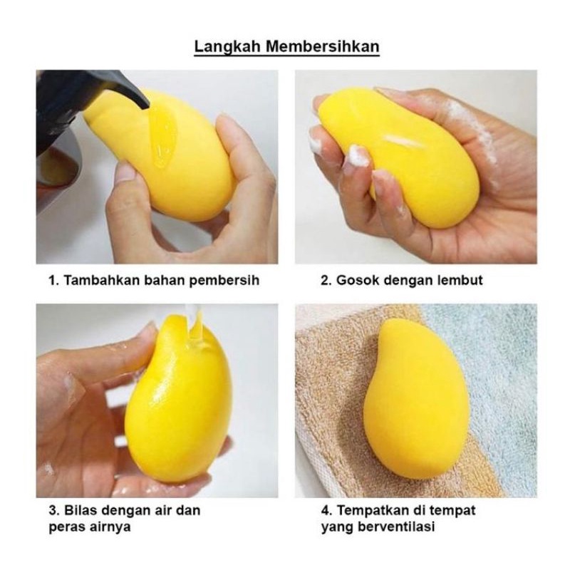 BEAUTY BLENDER MANGGA MAKE UP SPONGE MANGO MAKEUP SPONS BENTUK MANGGA SPONS BEDAK MURAH KOREA