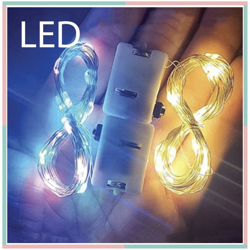 1m/2m Warna Warni Lampu Led (ada Batrai Bawaan) Lampu Tumblr Kawat / Lampu Hias 2 meter &amp; 1 meter free Batrai